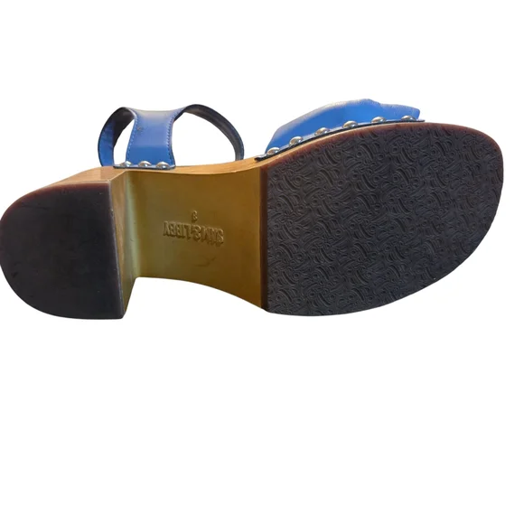 Sam & Libby Blue Tan Bow Sandals - Picture 8 of 8